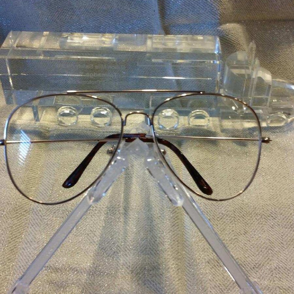 Aviator clear lens glasses